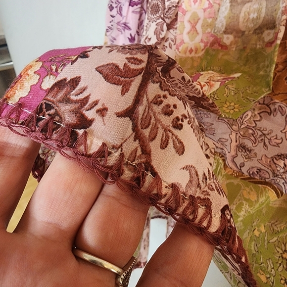 Johnny Was River Tiered Maxi Skirt Pull On Belted Silk Cotton Size XL - Picture 4 of 13